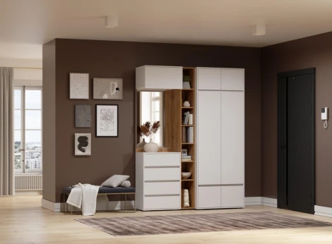 Модульная прихожая Роут комплектация 4 (Роут кашемир комплектация 4) Woodville арт.596596