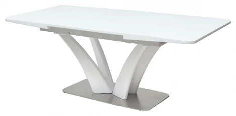 Стеклянный стол M-City FREYA 160 WHITE GLASS белый глянец
