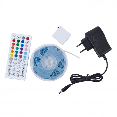 Комплект светодиодной ленты c Bluetooth, 20м, RGB свет, адаптер 24Вт, контроллер с пультом в/к Uniel Готовое решение ULS-A01 20M/RGB/BT RRP24C01