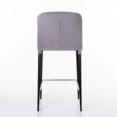 Стул полубарный Albert в шортиках, бархат серый Top Concept 2001000000890