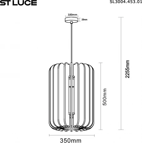 Подвесной светильник ST Luce Sentito SL3004.453.01 Черный/Серый E27 1*60W (220V, на проводе)