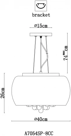 Подвесная люстра Arte Lamp Halo A7054SP-8CC