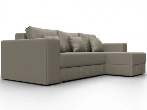 Диван угловой Лига-076 угол универсальный (ДСП/Пластик/Экокожа/Бежевый) Лига Диванов 129851