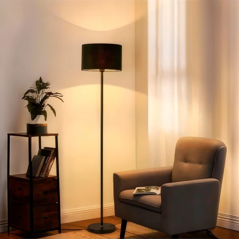 Торшер лампу Е27 40W Черный/Черный Uniel UML-T521 E27 BLACK/BLACK