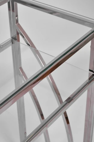 Консольный стол AllConsoles 2061-CS clear зеркальный хром