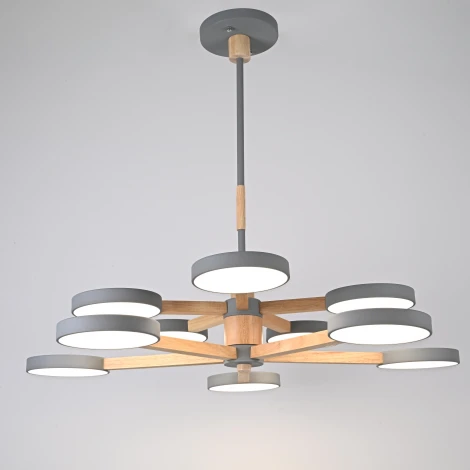 Потолочная люстра на штанге LED TURNA DBL L10 Gray ImperiumLoft Turna-Dbl01 (229088-26, Умный дом, WiFi, голосовое управление)