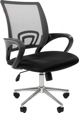 Компьютерное кресло CHAIRMAN 696 хром (Металл,Пластик,Ткань,Сетка/Серый)