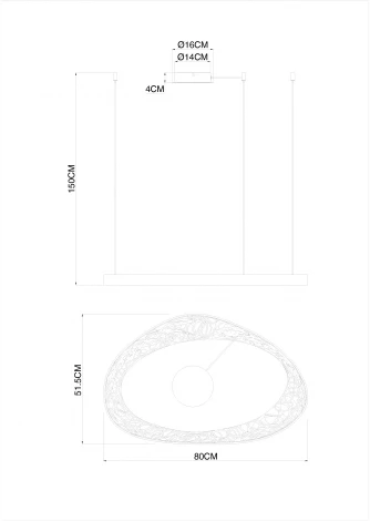 Подвесной светильник Arte Lamp Cinta A1847SP-46BK (LED, 220V, на тросе)