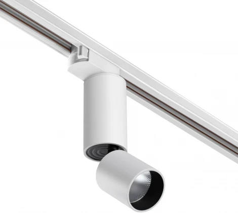 Светильник трековый однофазный трехжильный Novotech Tubo 359320 белый LED 10W 220V 3000K 1100Лм (круглые)