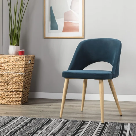 Стул Lars Diag blue/нат.дуб R-Home арт.410120151h_Diagblue_н.дуб