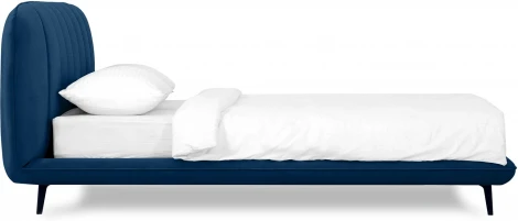 Кровать Amsterdam ОГОГО (арт.564343), (Велюр/Синий)