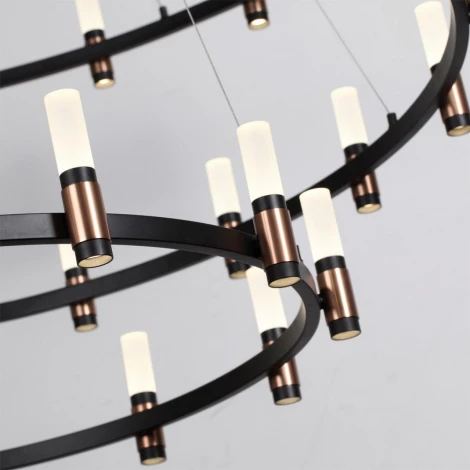 Подвесная люстра ярусная большая Candel 5009/204L Odeon Light (LED, 220V, на тросе)