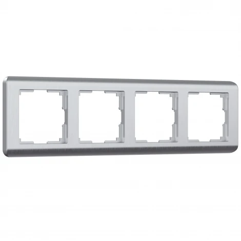 Рамка на 4 поста Stream (серебряный) Werkel W0042106 (a051275)