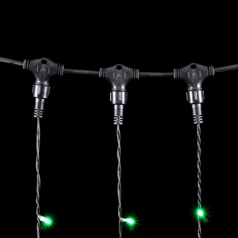 Гирлянда Занавес 2 x 2 м Разноцветный 220В, 400 LED, Провод Черный ПВХ, IP54