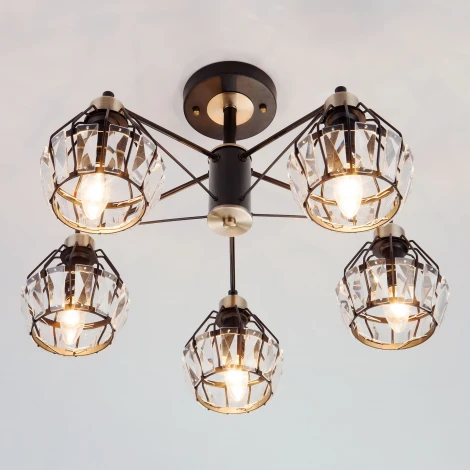 Потолочная люстра Eurosvet Lord 70075/5 черный (220V)