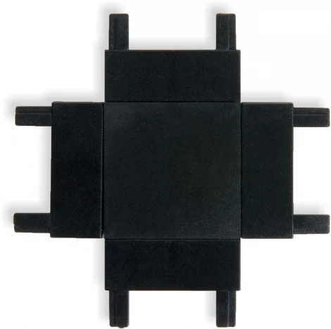 Четырёхсторонний соединитель Elektrostandard Flat Magnetic для накладного шинопровода чёрный 85003/00 (48V)