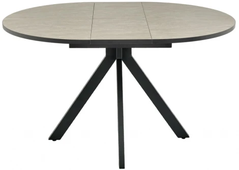 Стол Rudolf круглый раскладной 100-130x100x75см, Бетон слюда, чёрный Bradex Home RF 0302