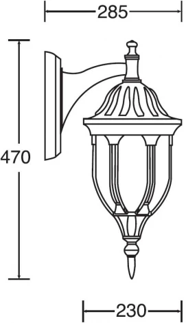 Настенный фонарь уличный Oasis Light GENUYA 92102/04 Bl (220V, фонарь, IP44)