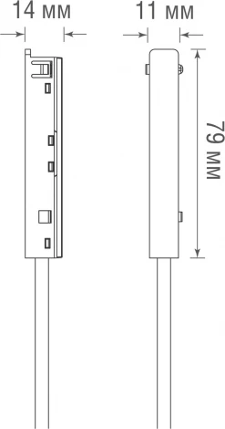 Адаптер с подводом питания для подвесного/накладного/встраиваемого шинопровода Donolux Slim Line Power connector DLS W (48V)