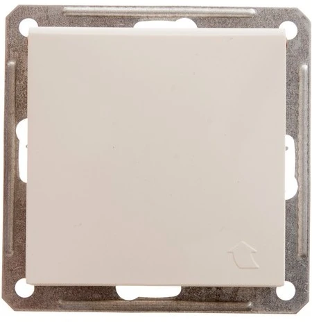 Розетка встраиваемая с заземлением, шторками и крышкой (слоновая кость) IP44 Systeme Electric RS16-152B-2-86