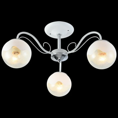 Потолочная люстра на штанге Reluce 01326-0.3-03 WH+CR (220V, шар)