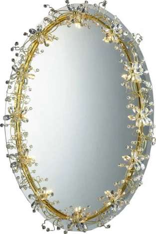 Зеркало с подсветкой N-Light 62325 06 2325 0381 12 gold+ white crystal Asfour