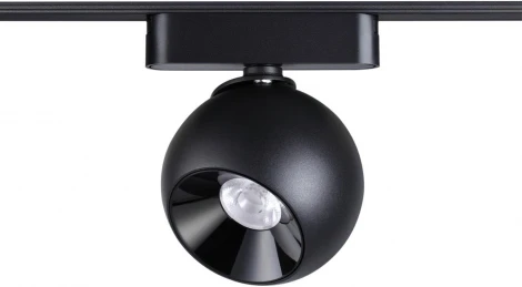Трековый светильник Novotech Smal 359266 SHINO черный для низковольтного шинопровода IP20 LED 12W 48V 960Лм 3000К (шар)