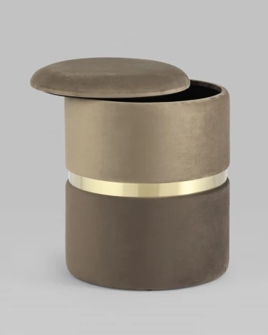 Пуф Кэрри с ящиком велюр коричневый УТ000025557