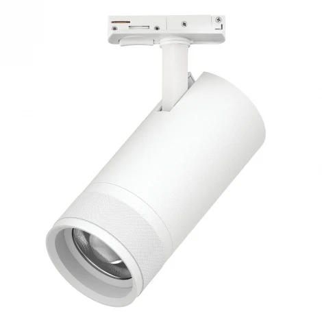 Трековый светильник однофазный/трехфазный светодиодный 30W 220V 2100LM 20-55G с тонким адаптером Lightstar Canno Pro C4306SS