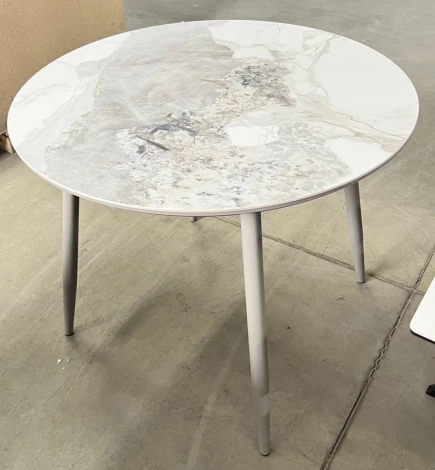 Стол МИЛТОН D89 цвет ПАНДОРА (PANDORA LIGHT), керамика / ЛАТТЕ каркас M-City 64589