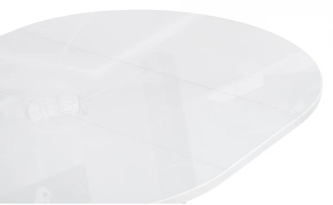 Стеклянный стол Notta Ален 90(120)х90х75 белый 516555