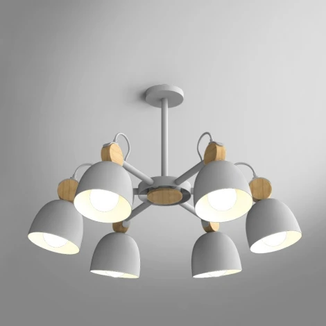 Потолочная люстра на штанге Rolla 6 Gray ImperiumLoft Rolla01 (178069-26) (220V)