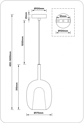 Подвесной светильник Ambrella High Light LH11125 (220V, на проводе, круглые)