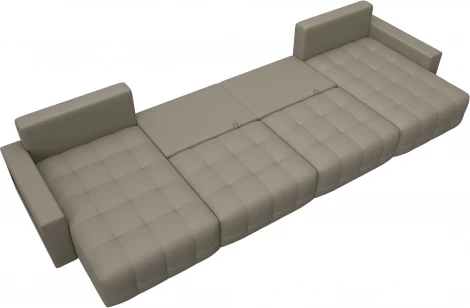 Диван п-образный с полками Лига-053 НПБ Лонг Лига Диванов (Экокожа) арт.128987