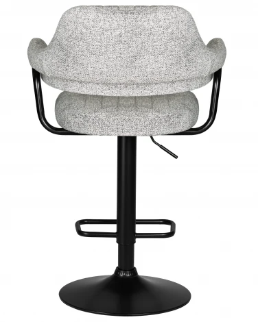 Набор 2 шт стул барный DOBRIN CHARLY BLACK (светло-серый твид (LEO04))