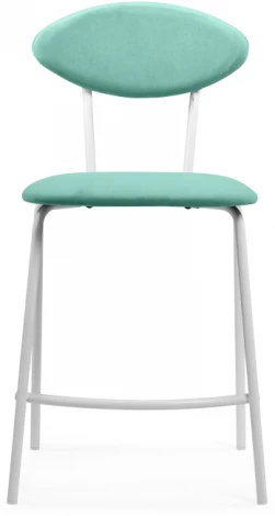Полубарный стул Woodville Коумо катания аквамарин / белый матовый 516470