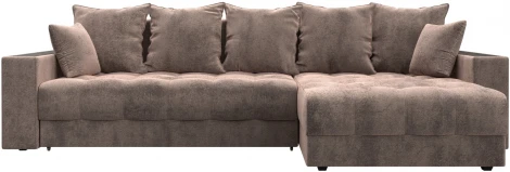 Диван угловой с декором и полкой Лига-050 НПБ Лига Диванов (Велюр) арт.128608