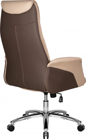 Офисное кресло для руководителей DOBRIN LEONARD (коричнево-бежевый)