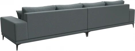 Диван прямой Льюес Лонг (Серый/Рогожка) Лига Диванов арт.124253