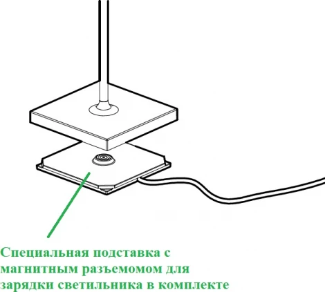 Интерьерная настольная лампа светодиодная с аккумулятором Ubiqua Plissè 189203 (регулировка яркости, сенсорный выключатель, IP54)