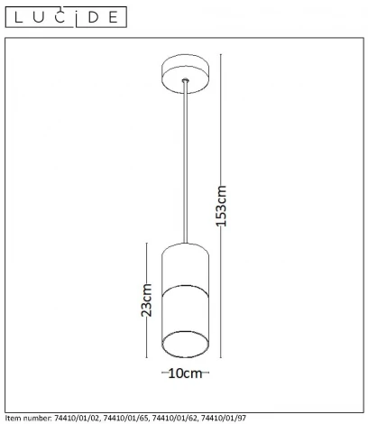 Подвесной светильник Lucide Zino 74410/01/02 (220V, на проводе, круглые)
