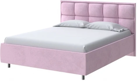 PROxSON Кровать Chessy без основания (Ткань: Велюр Teddy Розовый фламинго) 160x200