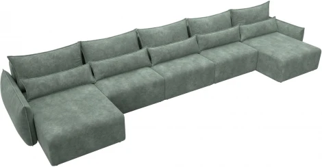Диван п-образный Лига-051 НПБ МегаЛонг Лига Диванов (Велюр) арт.128745