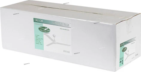 Вентилятор потолочный с настенным регулятором Dreamfan Simple, 3 лопасти, белый