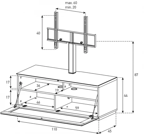 Тумба под телевизор Sonorous ST 111F