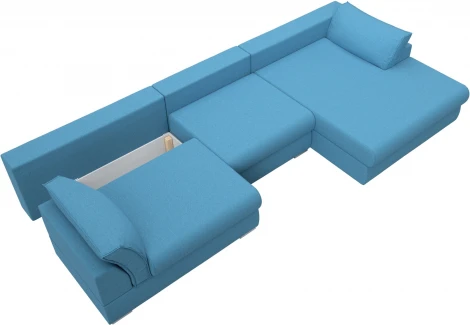 Диван угловой Пекин Long угол правый Лига Диванов (Рогожка) арт.123510