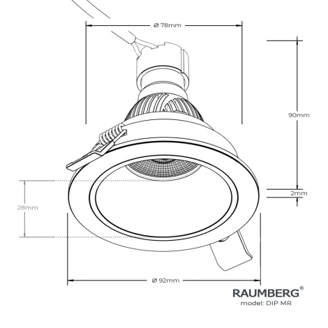 Встраиваемый светильник Raumberg DIP MR Black