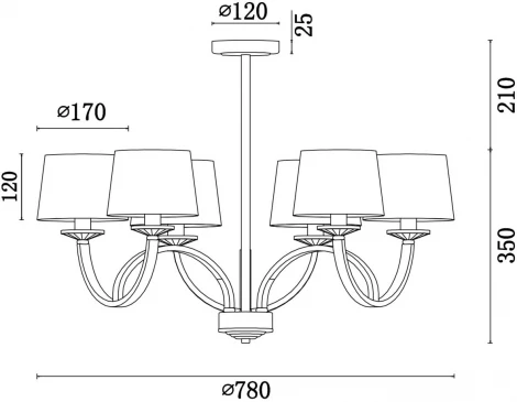 Потолочная люстра Freya Tina FR5034PL-06CH (220V)