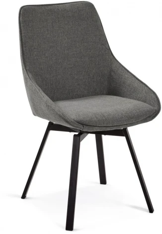 Обеденный стул La Forma (ex Julia Grup) Jenna (Серый/ Сталь,Фанера,Пена,Металл)