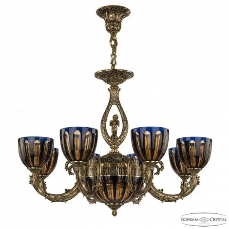 Подвесная люстра Bohemia 1400 71409P/8+3/210 GB P1 U Amber-Blue/H-1h FA4M